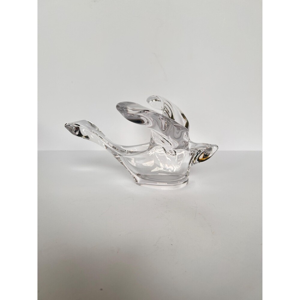 Vintage Princess House Lead Crystal Soaring Bird Figurine Bowl